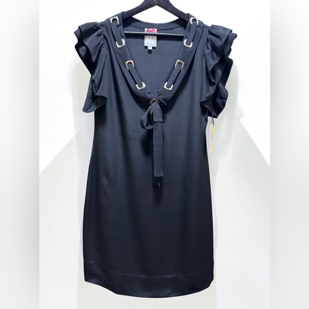 Yoana Bareschi Black Silk Dress Size L Vintage
